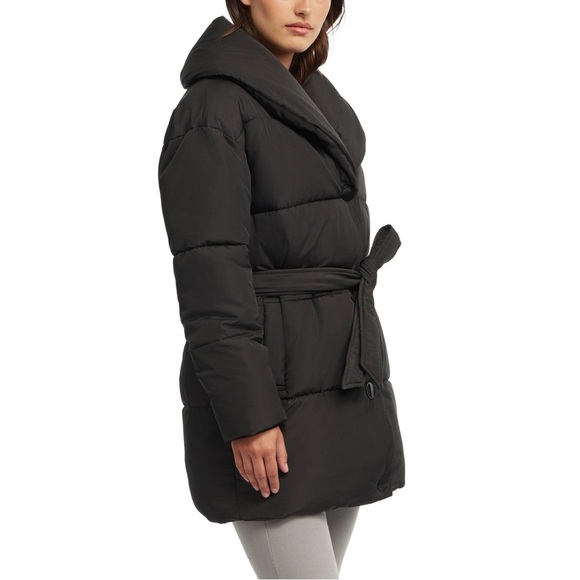 Badgley Mischka Yoko Shawl Collar Puffer Jacket - Picture 5 of 8